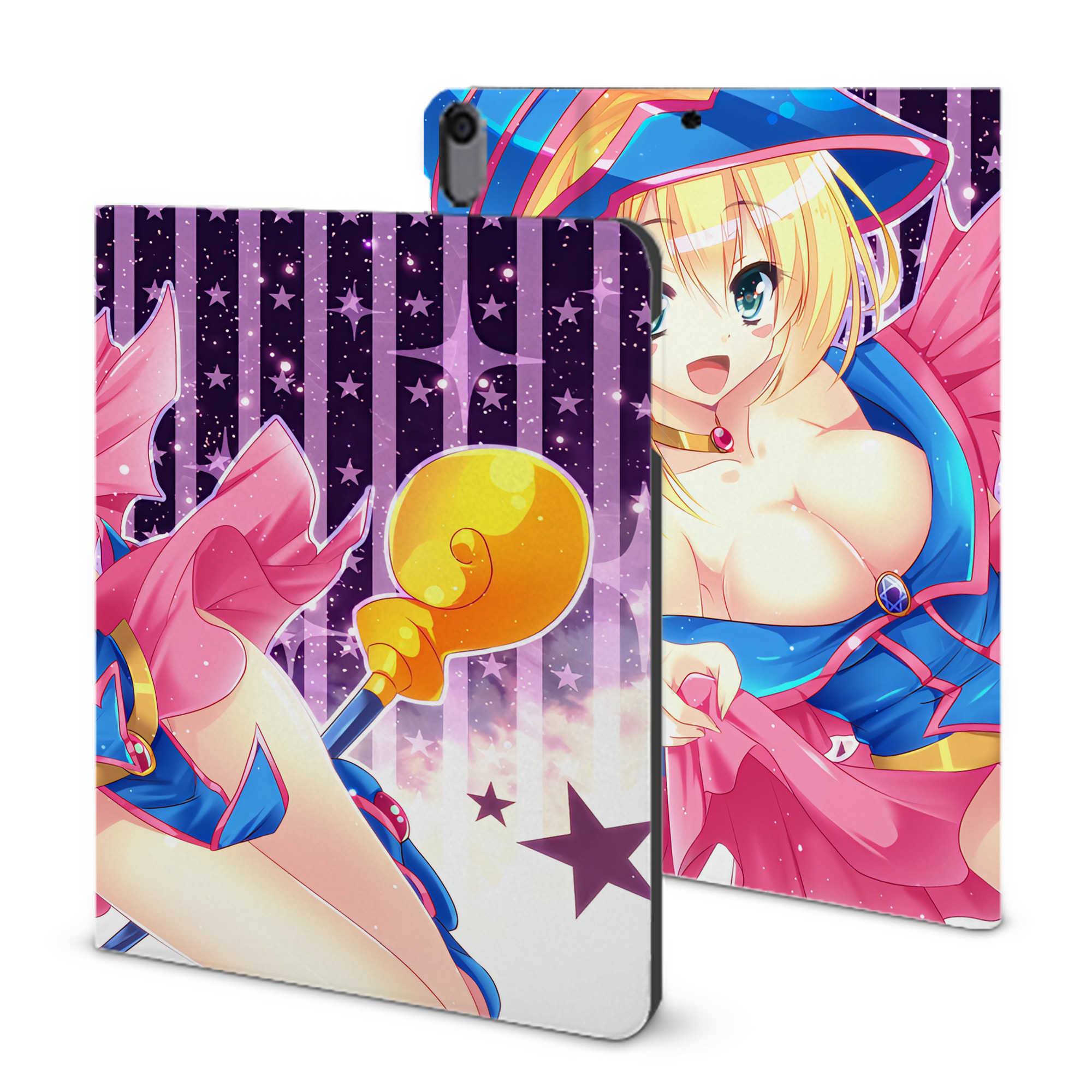 （画像用） 遊☆戯☆王 Yu-Gi-Oh! IPad ケース ブック型 PUレザー TPU 耐衝撃 軽量 薄型 ペン収納なし 全面保護 IPad 各モデル対応